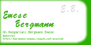 emese bergmann business card